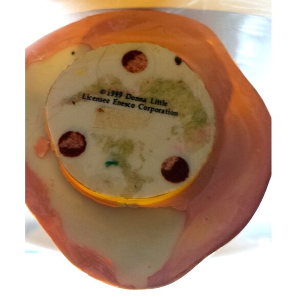 Vintage 90s Enesco Wedding Cake Topper Donna Little 1999 Bride Groom Figurines - Picture 11 of 13